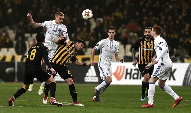 Динамо упустило победу над АЕКом в Греции