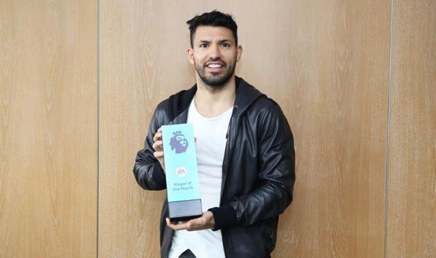 Агуэро — лучший игрок месяца в АПЛ