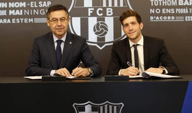 Хосеп Мария Бартомеу и Серхи Роберто, ФК Барселона
