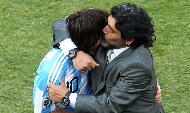 Лионель Месси и Диего Марадона, Getty Images