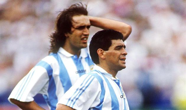 Габриэль Батистута и Диего Марадона, Getty Images