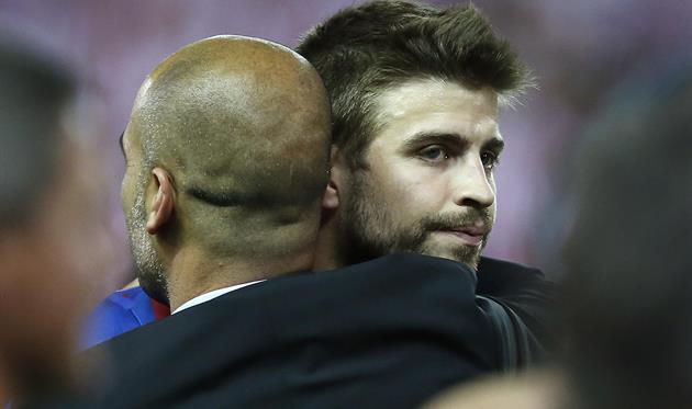 Хосеп Гвардиола и Жерар Пике, Getty Images