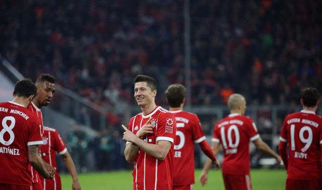 Левандовски оформил хет-трик, фото: ФК Бавария