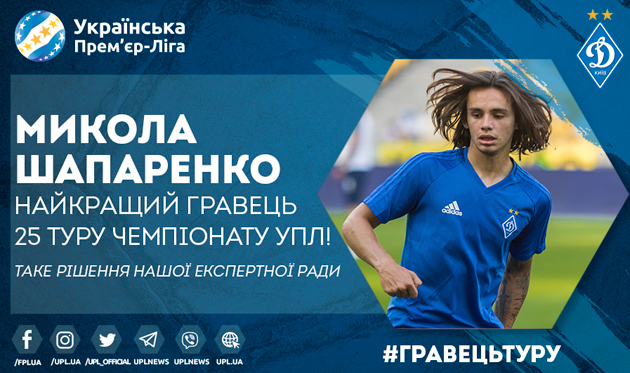 Шапаренко — лучший игрок тура УПЛ