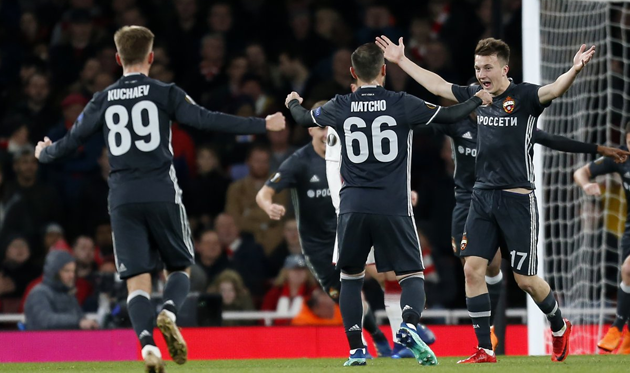 ЦСКА празднует гол Головина, twitter.com/EuropaLeague