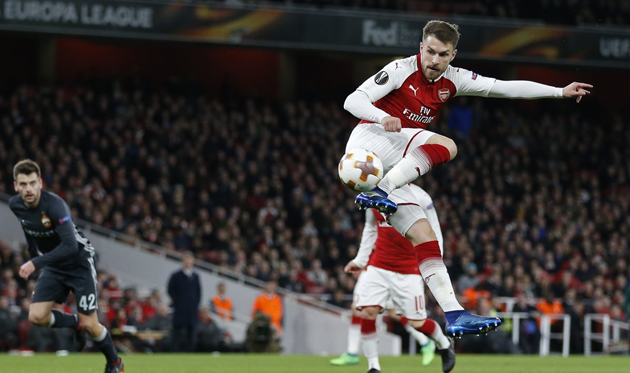 Аарон Рэмси оформил дубль, twitter.com/EuropaLeague