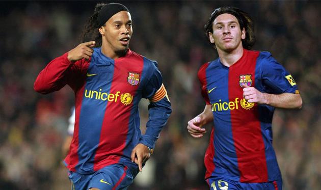 Роналдиньо и Лионель Месси, EPA