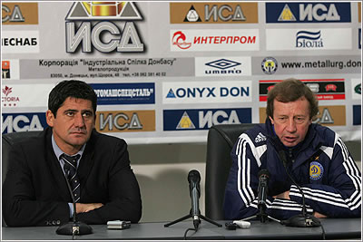 Николай Костов и Юрий Семин, фото metallurg.donetsk.ua