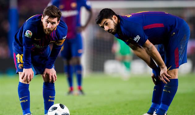 Лионель Месси и Луис Суарес, getty images