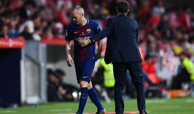 Андрес Иньеста и Эрнесто Вальверде, Getty Images