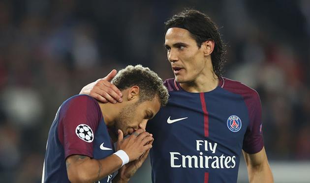 Неймар и Эдинсон Кавани, getty images