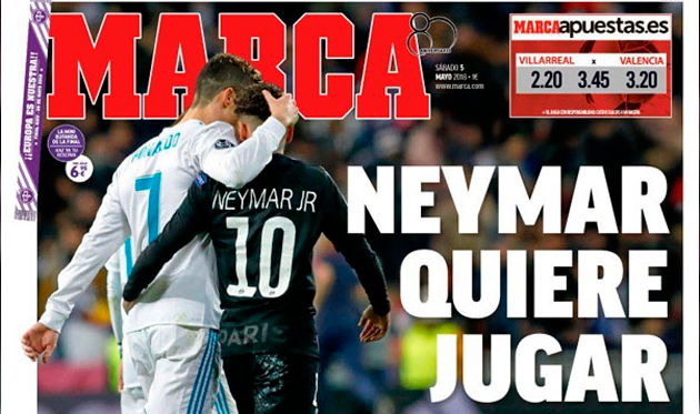 Неймар хочет играть в одной команде с Роналду — Marca