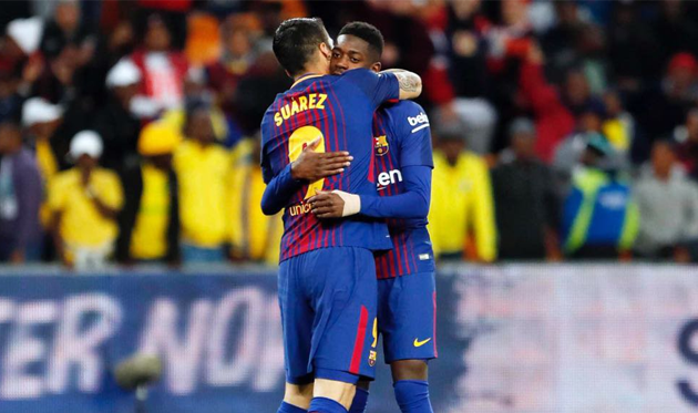 Луис Суарес и Усман Дембеле, fcbarcelona.cat