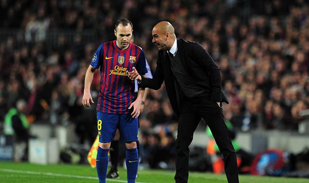 Андрес Иньеста и Хосеп Гвардиола, getty images