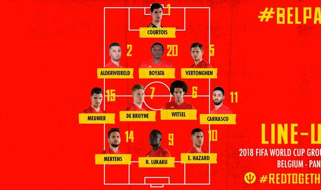 Бельгия — Панама: стартовые составы команд на матч ЧМ-2018