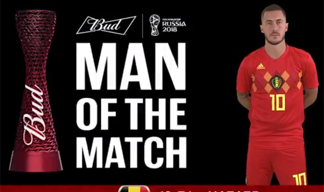 ЧМ-2018: Азар — лучший игрок матча между Бельгией и Тунисом