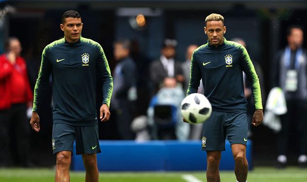 Тиаго Силва и Неймар Getty Images