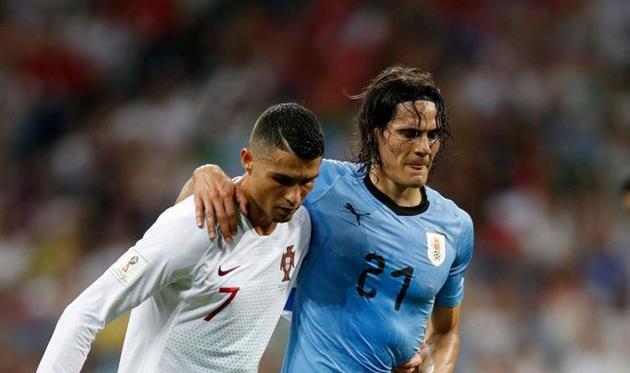 Криштиану Роналду и Эдисон Кавани, Getty Images