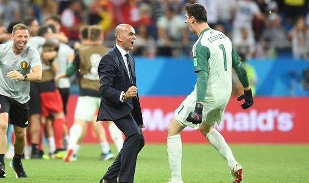 Роберто Мартинес и Тибо Куртуа, FIFA.com