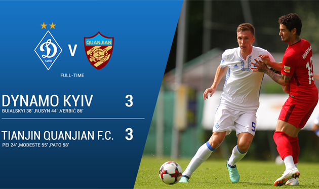 Динамо разошлось миром с Тяньцзинь Цюаньцзинь