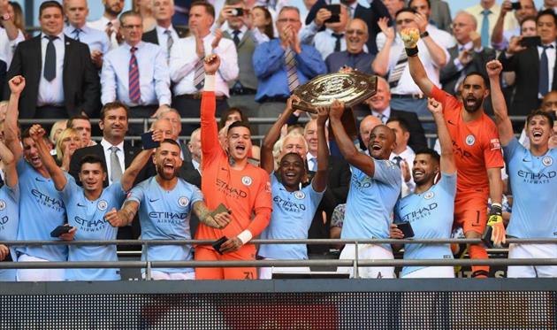 Манчестер Сити с первым трофеем сезона-2018/2019, Getty Images
