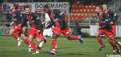 В Осере парижане праздновали минимальную победу, фото psg.fr