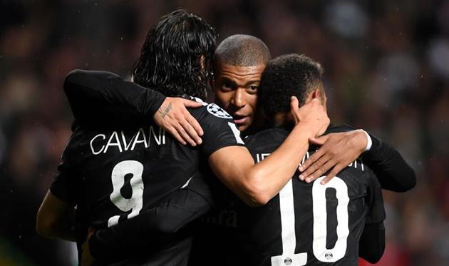 Эдинсон Кавани, Килиан Мбаппе и Неймар, Getty Images