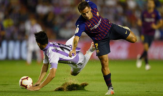 Газон в игре Вальядолид - Барселона, Getty Images