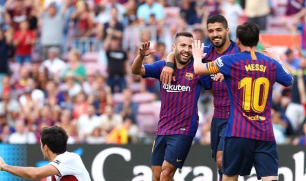 радость игроков барселоны, laliga.es