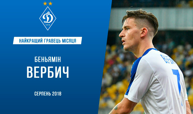 Вербич — третий раз подряд стал лучшим игроком месяца в Динамо