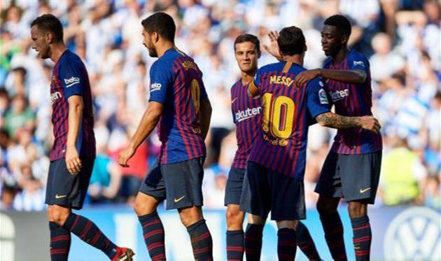 радость игроков барселоны, laliga.es