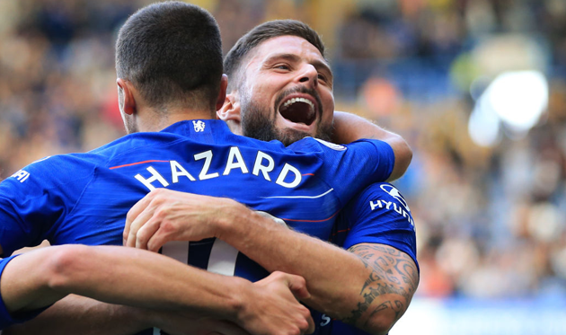 Эден Азар и Оливье Жиру, Getty Images