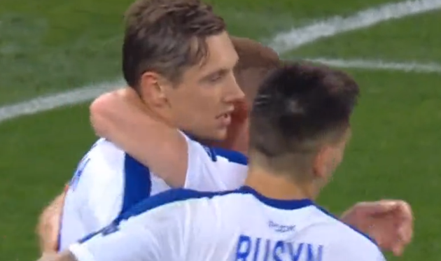 Гол Гармаша после грубой ошибки вратаря Астаны