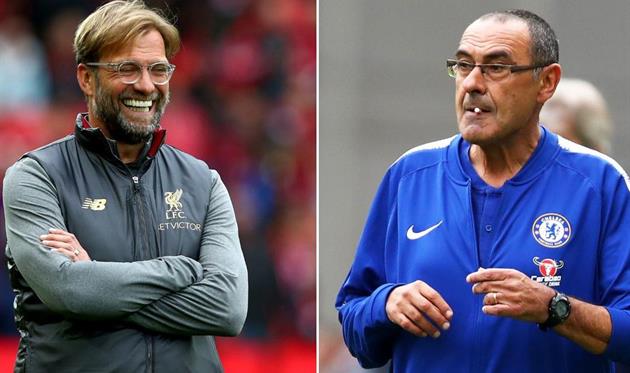 Юрген Клопп и Маурицио Сарри, фото Liverpool Echo