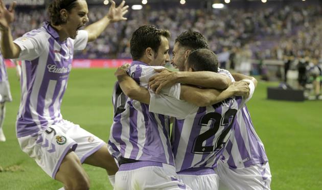 Игроки Вальядолида празднуют гол/Marca
