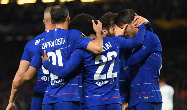 Челси празднует гол Мораты, Getty Images