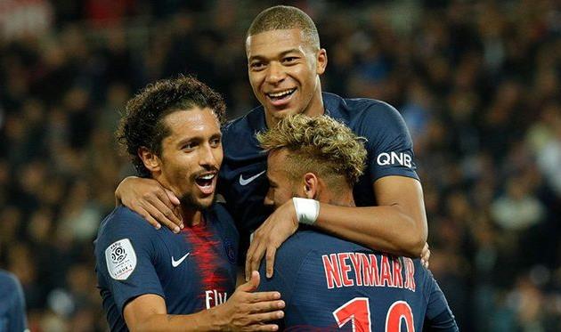 Радость игроков ПСЖ, twitter.com/psg_english