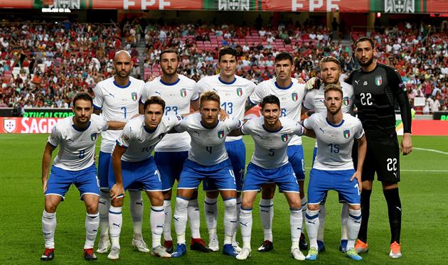 Сборная Италии перед матчем с Португалией, Getty Images
