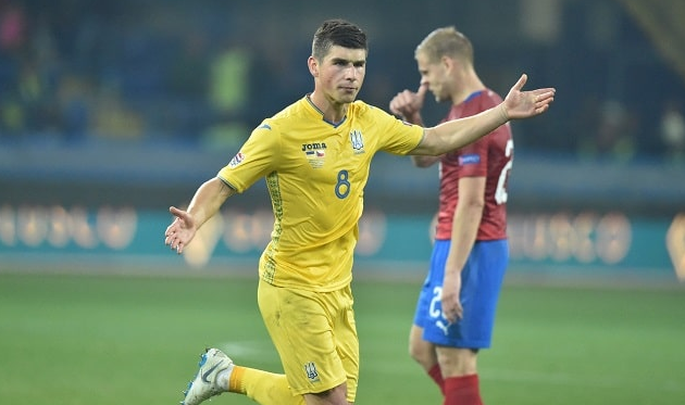 Малиновский забил победный гол в ворота чехов, фото: ФФУ