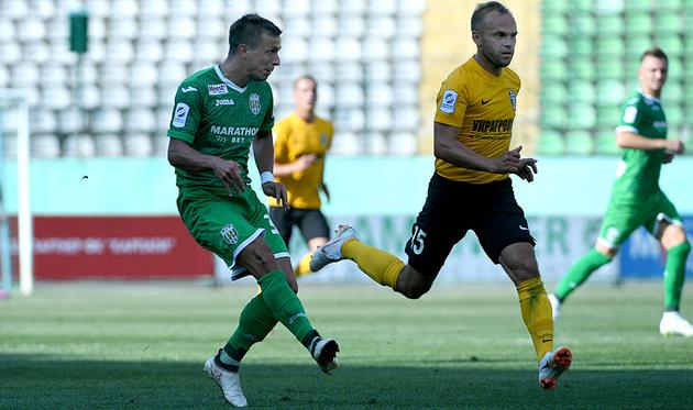 Сергей Мякушко (слева), ФК Карпаты