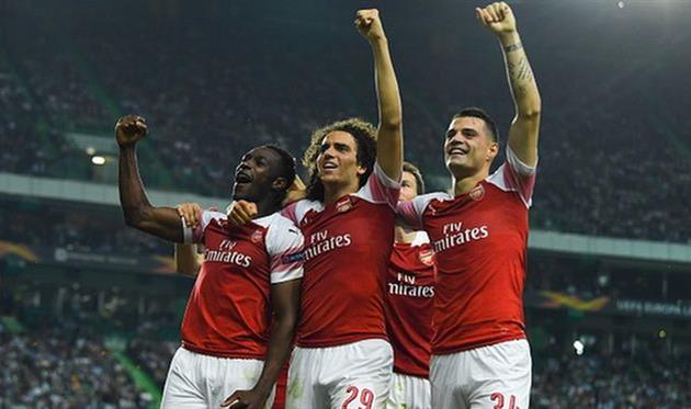 радость игроков арсенала, getty images