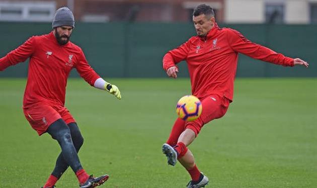 Ливерпуль на тренировке перед игрой против Кардиффа, Getty Images