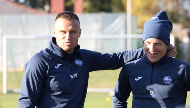 Вячеслав Шевчук (слева), ФК Олимпик