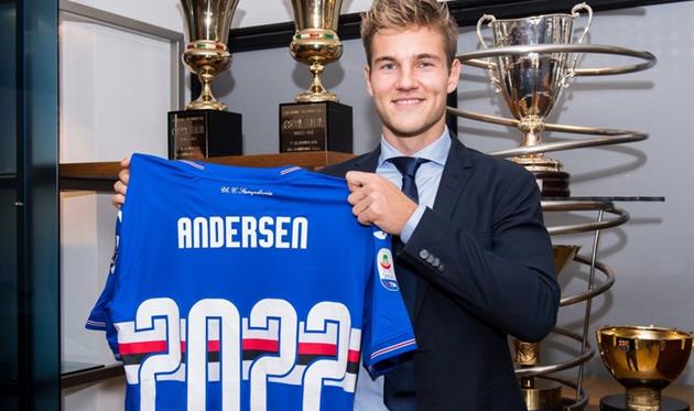 Йоахим Андерсен, фото: twitter.com/sampdoria_en