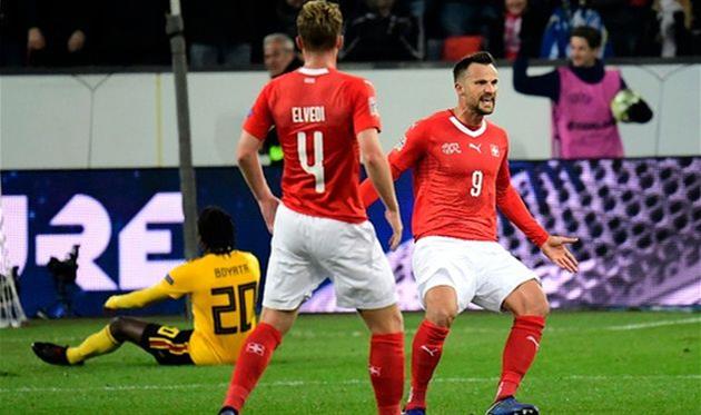 харис сеферович (справа) только что забил один из своих голов, getty images