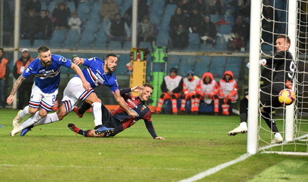 Фабио Квальярелла открыл счет в матче, Getty Images