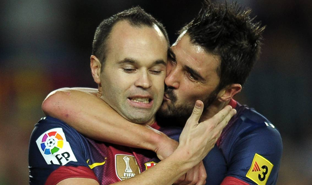 Андрес Иньеста и Давид Вилья