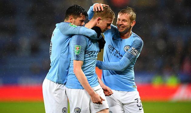 радость игроков манчестер сити, getty images