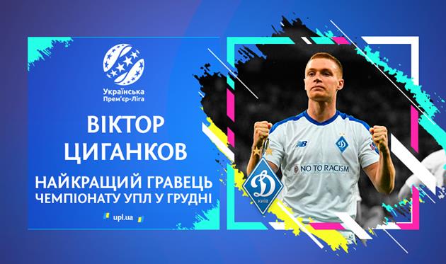 Цыганков — лучший футболист УПЛ в декабре