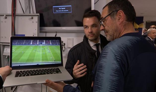 МАУРИЦИО САРРИ ПРИ ПРОСМОТРЕ ПОВТОРА, SKYSPORTS